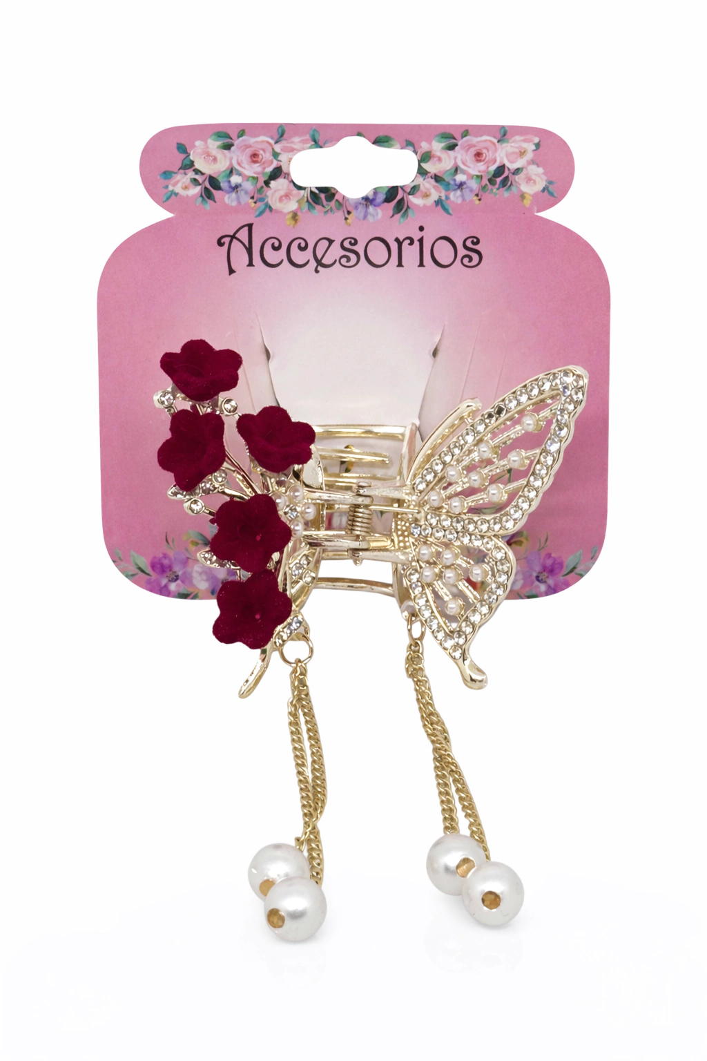 Broche para pelo Mariposa flores